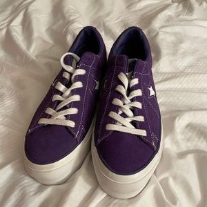 CONVERSE ONE STAR Purple Platform Shoe